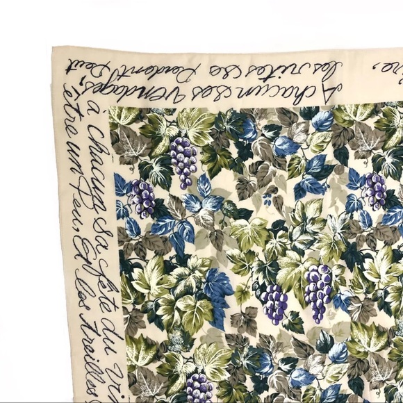 AUTH Christian Dior Grapes Motif Scarf - Picture 2 of 7
